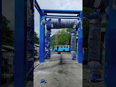 Müşteri, kılavuzumuza göre Kolon drive through 3 fırçalı otobüs yıkama makinesini kendisi kurdu!