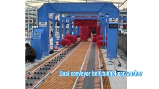 Kolon Düşük Bakım Çift Bantlı Konveyör Araba Yıkama Ekipmanı 36M 16fırça