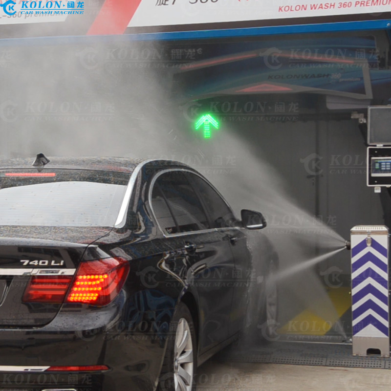 Otomatik Dokunmasız Dokunmasız Araba yıkama makinesi KL360 Premium 22kw Su Pompası,33kw Hava kurutma makinesi