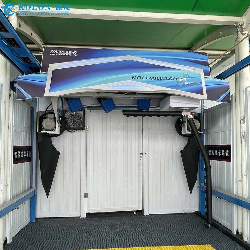 Otomatik Dokunmasız Dokunmasız Araba yıkama makinesi KL360 Premium 22kw Su Pompası,33kw Hava kurutma makinesi