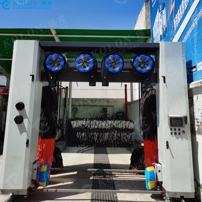 Roll-Over 7 fırçalar Otomatik araba yıkama makinesi Tekerlek fırçalar ile sabit hava kurutma makinesi
