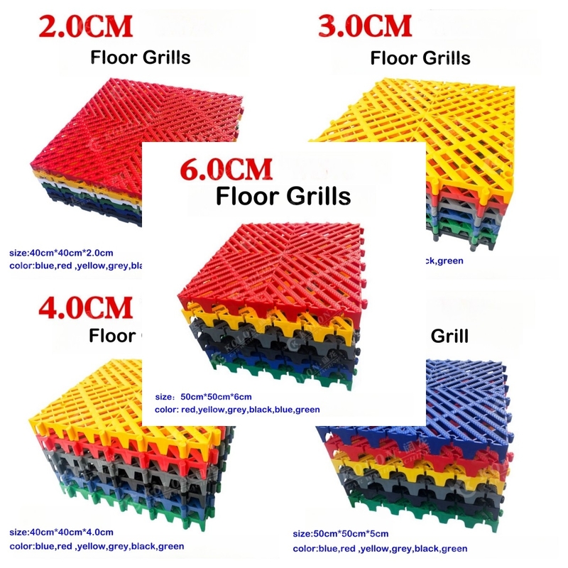 Plastik PP Bağlantılı Garaj Zemin Plakası 2.0cm 3.0cm 4.0cm 5.0cm 6.0cm