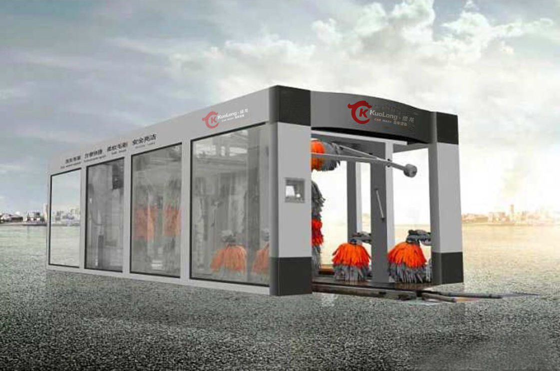 15 fırça tünel araba yıkama makinesi 15 fırça sıcak dip galvanizli çelik çerçeve ve yumuşak dokunma fırçaları uzun süreli uzunluk 40000mm