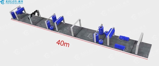 15 fırça Otomatik tünel araba yıkama makinesi uzunluğu 40000mm